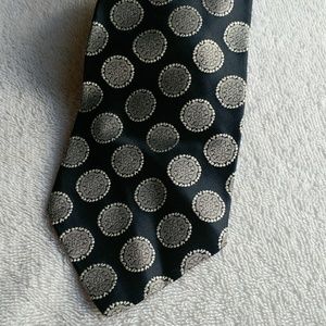 Christian Dior Vintage Blue Silver Tie